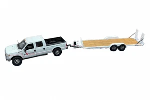 Ford F-250 Crew Utility Trailer Manitowoc White Sword Weiss Bros 1:50 Scale New - Picture 1 of 3