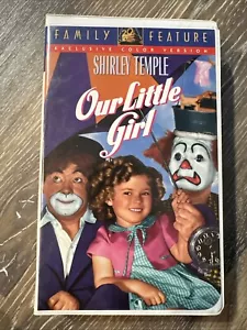 1935 SHIRLEY TEMPLE OUR LITTLE GIRL CLAMSHELL 1994 VHS TAPE COLOR - Picture 1 of 9