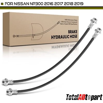 2x Manguera hidráulica de freno para Nissan NP300 NP300 Frontier 2016-2019 trasera izquierda y derecha Foto 1 de 4