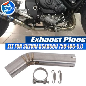For Suzuki GSXR 600 GSXR 750 2006-2007 Motorcycle Exhaust Link Mid Pipe Slip-on. - Picture 1 of 14