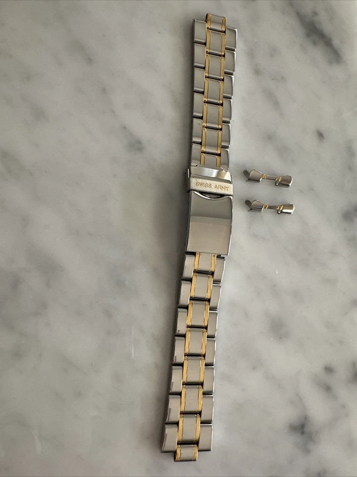 *NEW* Genuine Swiss Army Victorinox Two-Tone Steel 19mm Watch Bracelet - Image 1 of 4