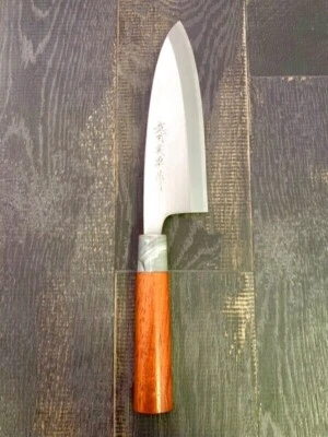 Cuchillo Hideo Kitaoka VG10 Deba 180 mm mango Bubinga "Kasumi" Foto 1 de 4