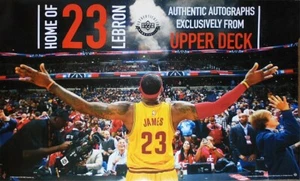 2016 -LEBRON JAMES- UPPER DECK AUTHENTICATED NBA Basketball Autograph Poster - Picture 1 of 1