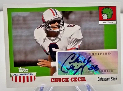 2005 Topps All American Retired Edition-Chuck Cecil Auto Inscription #A-CCE - Image 1 of 4
