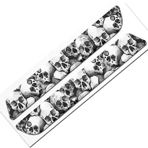 Pair of Premium Skull Pile Custom Gloss Decals for Car Truck SUV Window Sticker - Picture 1 of 2