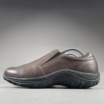 Mocasines informales Merrell Jungle sin cordones de cuero marrón caoba talla 8,5 para hombre talla 8,5 Foto 1 de 4