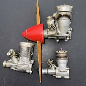 Vintage K&B RC Airplane Glow Engine Parts Or Repair Lot Of 3 61 35 45 Nitro R/C - Picture 1 of 7