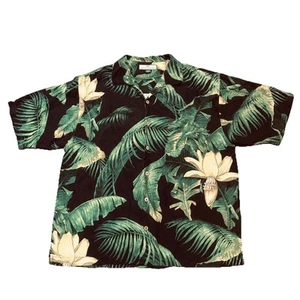 Camicia Tommy Bahama uomo taglia:L 100% seta hawaiana colletto ad anello camp bottoni - Foto 1 di 8