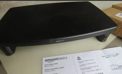 Amazon Basics Altura Ajustable, Se Adapta a Monitores, Portátiles Hasta 22lbs, Negro Foto 1 de 3
