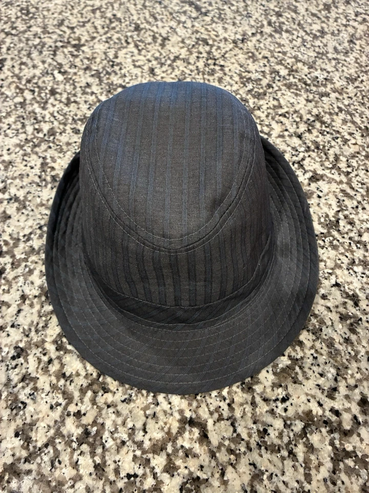PETER GRIMM SOMBRERO FEDORA ESTAMPADO NEGRO/GRIS DISEÑO DECORACIÓN TALLA L/XL Foto 1 de 4