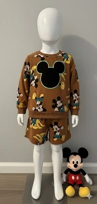 Disney Mickey Mouse y Plutón Polar Sudadera y Conjunto Corto Niños Talla 4T Foto 1 de 4
