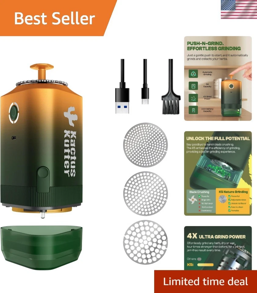 Molinillo de cocina K5 sin esfuerzo - Capacidad 5g, tosquedad personalizable, portátil Foto 1 de 4