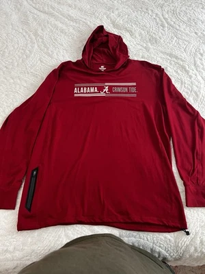 Alabama Crimson Tide Long Sleeve Pullover Red Hoodie w/Zip Pocket Size XL - Image 1 of 4