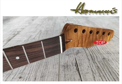 TL Roasted Curly Flamed Maple Neck mit Pau Ferro Fretboard, High Gloss, TGC - Bild 1 von 4