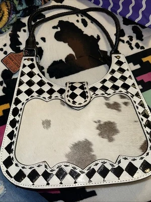 Западная льняная клетчатая сумка - Изображение 1 из 3