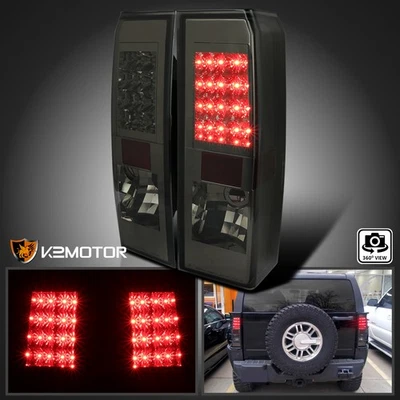 Smoke Fits 2005-2010 Hummer H3 LED Rear Tail Lights Brake Reverse Lamps Pair - Image 1 of 4