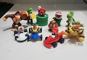 Super Mario World Figures Jakks And McD's Toys Mario Kart Donkey Kong Lot Of 10 - Picture 1 of 6