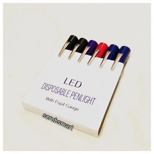 6 LED Diagnostic Medical Pen Lights Penlight + Pupil Gauge US Seller - 6 Pack - Picture 1 of 5