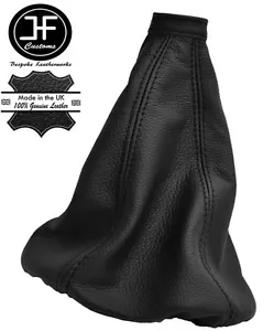 BLACK STITCHING REAL LEATHER MANUAL GEAR GAITER FITS ALFA ROMEO MITO 2008-2017 - Picture 1 of 3