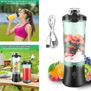 Rechargeable PORTABLE USB ELECTRIC FRUIT JUICER SMOOTHIE BLENDER TRAVEL OFFICE - Picture 1 of 19
