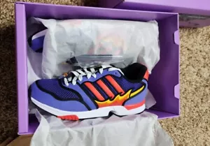 New Adidas Size 7.5 Men's The Simpsons Flaming Moe H05790 Purple Orange ZX 1000 - Picture 1 of 3