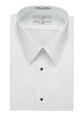 Новый с Ярлыками. Размер XS - 5XL. Мужская рубашка-смокинг со складками с воротником 1/8 дюйма - Изображение 1 из 2