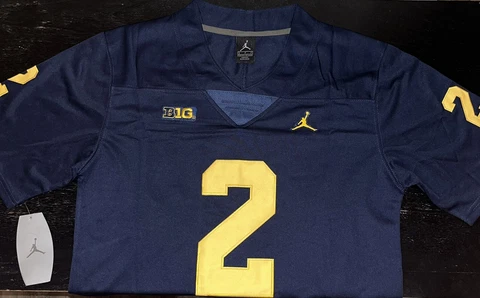 Blake Corum Michigan Wolverines Blue Navy Yellow Jersey Stitched 2 All Sizes NWT Cover