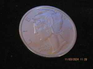 1 oz CNT Mercury Dime Design - Picture 1 of 3