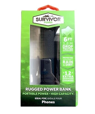 NUEVO Banco de alimentación de batería portátil Griffin Survivor resistente de iones de litio 3000 mAh negro Foto 1 de 4