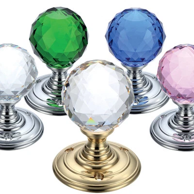 Fulton and Bray Ball Shaped and Faceted Mortice Door Knobs 55mm Various Colours - Image 1 of 2