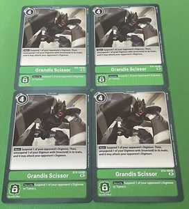 x4 Grandis Scissor BT9-100 R Playset Digimon TCG X Record - Picture 1 of 1