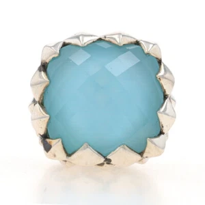 Stephen Webster Super Bottone Blu Quarzo Madreperla Ring -sterling 925 Misura 7 - Foto 1 di 9