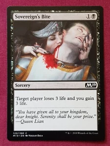 Magic The Gathering 2019 CORE SET M19 SOVEREIGN'S BITE black card MTG - Picture 1 of 2