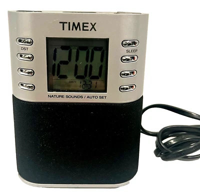 Timex T307S LCD Digital AM FM Dual Alarm Clock Radio w/Nature Sounds 6"H x 4.5"W - Image 1 of 4