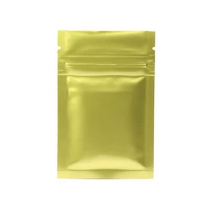 Glänzend Gold Flach Mylar Folie Wiederverschließbare Beutel 8,5x13cm (3,3x5,1") Verschiedene Mengen - Bild 1 von 4