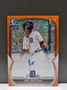 2023 Bowman Chrome Abel Bastidas Bowman 1st Orange Shimmer AUTO #/25 TIGERS rc - Picture 1 of 2