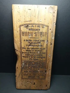 Ätzholzplakette "Wurmsirup" - Bild 1 von 5