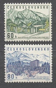 CZECHOSLOVAKIA 1964 **MNH SC#1223/24 pair, Vacation Homes in the Tatras. - Picture 1 of 1