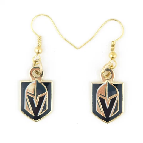 NHL Hockey Licensed Earrings - Las Vegas Golden Knights Pendant LOGO Cover
