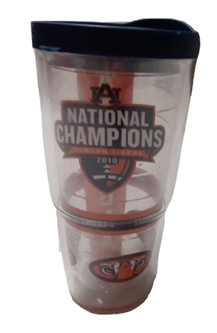 Auburn Tigers Tervis Travel Mug Tumbler 24 Ounce with Lid Minor Flaws 2010 Cover