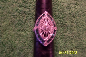 Faux Smaragd & Diamant Silber Ring - 7 - Bild 1 von 3