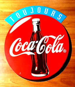 Rare Coca-Cola "ALWAYS" Placard ~ FRENCH  &  ?  ~ Cardboard