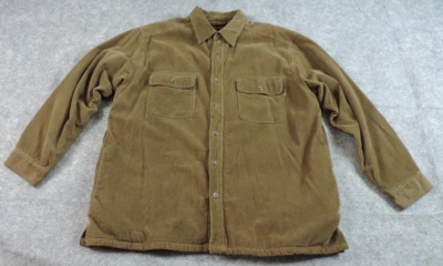 Wolverine Corduroy Shacket Mens XL Fleece Lined Heavy Thick Hand Warmer Pockets - Image 1 of 4