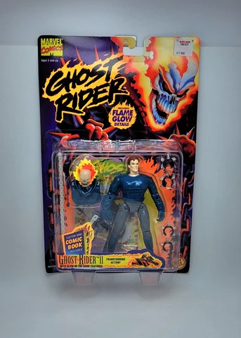 Ghost Rider TRANSFORMING ACTION 1995 ToyBiz FLAME GLOW IN THE DARK Cover