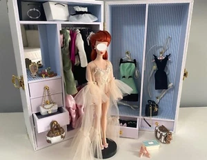 1:6 Dollhouse Portable Doll Closet Wardrobe Miniature Doll Wardrobe Storage case - Picture 1 of 8