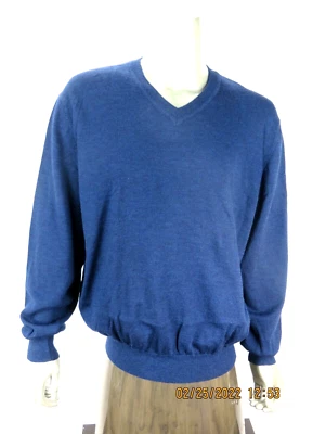 Suéter Pullover KENNETH ROBERTS PLATINO TALLA XXL 100 % Lana Merín Nuevo sin Etiquetas Para Hombre Azul Foto 1 de 4