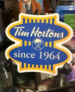 Tim Horton's Buffalo Sabres 4" promo sticker for coffee Yeti / Stanley tumbler - Picture 1 of 1