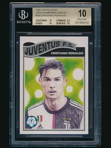 2020 Topps Living Set UEFA #200 Cristiano Ronaldo BGS 10 Incontaminato PR:10942 - Foto 1 di 2