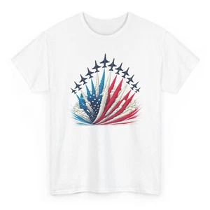 Camiseta Patriótica 4 de Julio USA Fighter Jet - Novedad Camiseta Gráfica Americana - Imagen 1 de 53