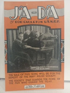 1918 Noten JA-DA Bob Carlton U.S.N.R.F Navy Relief Society Matrosen WWI - Bild 1 von 3